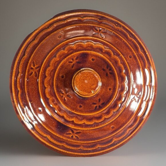 VTG Marcrest Daisy Dot Ovenproof Stoneware Casserole Pot Dish w/ Handle & Lid - Picture 6 of 7